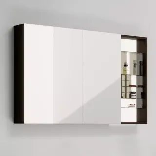 Зеркальный шкаф Black&White 929.MС1200  тёмное дерево 120 см